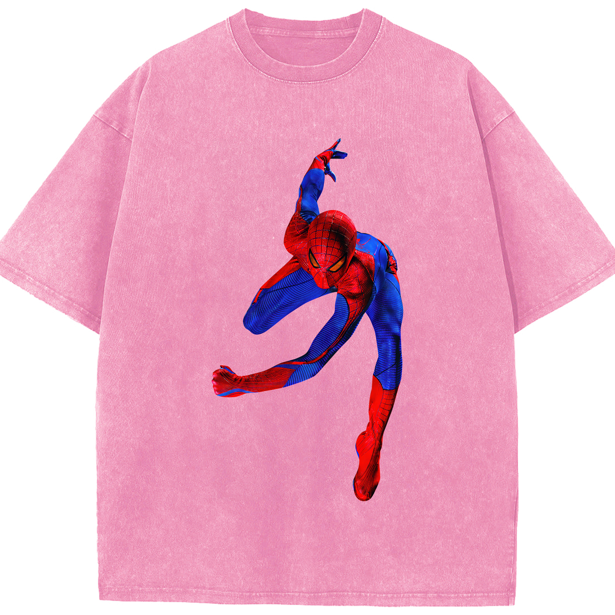 （画像用） Spider Man スパイダーマン 綿100% ヴィンテージ風 半袖Tシャツ（フロントプリント）